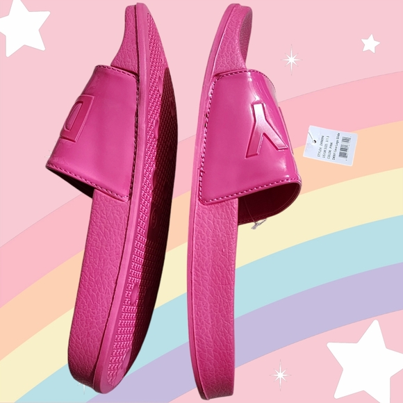 DKNY Girls/Big Kids Size 3½ Pink Slides Sandals fits Women's 5½ - Picture 4 of 10